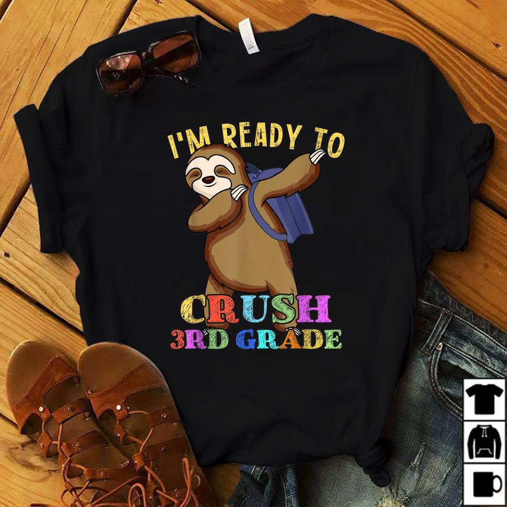 3rd Grade Dabbing Sloth Back to School Kids Girls Boys Gift T-Shirt