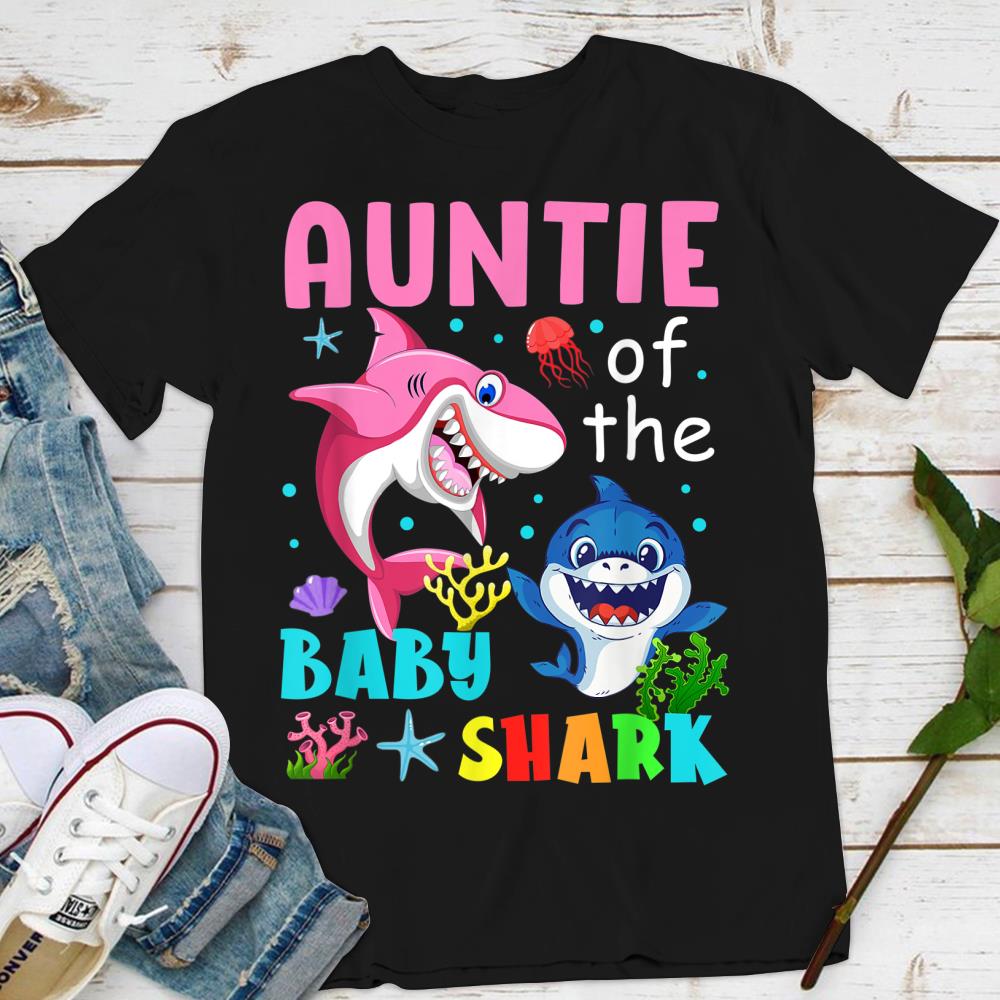 baby shark auntie t shirt