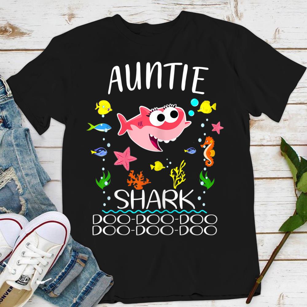 Auntie Shark Doo Doo Shirt Matching Family Shark Shirts T-Sh T-Shirt