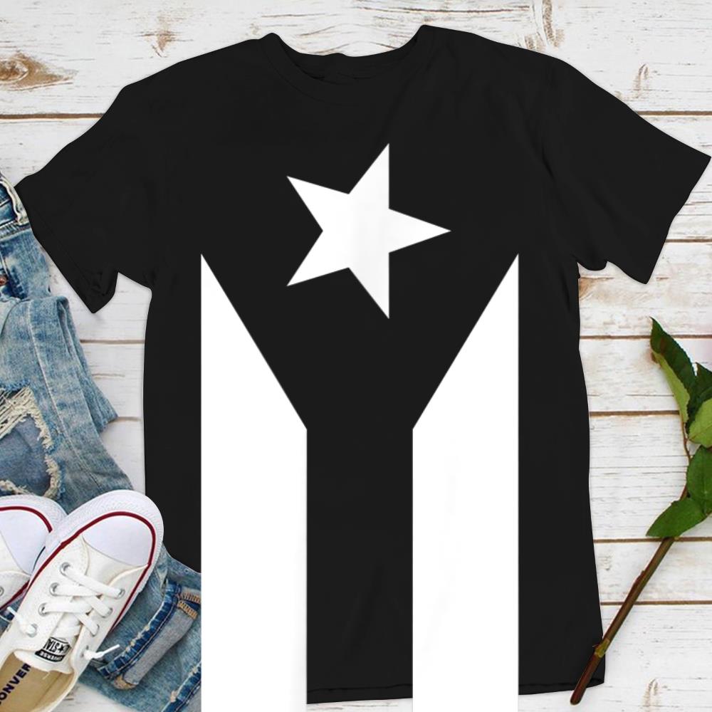 Black Boricua Flag Protest Shirt - Fuerza Puerto Rico T-Shirt
