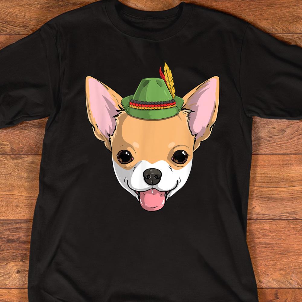 Chihuahua Dog Oktoberfest German Bavarian Alpine Hat Gift T-Shirt
