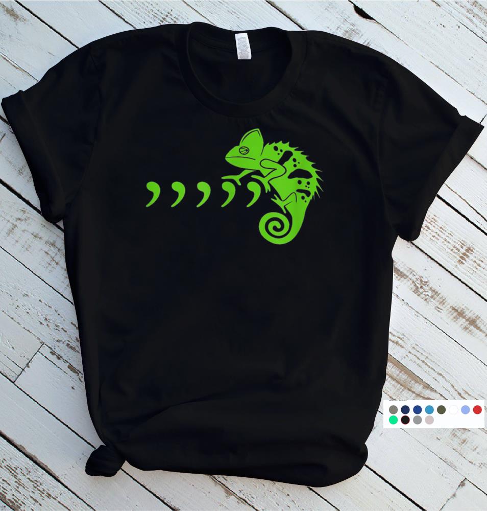 Comma Chameleon Funny Meme T-Shirt