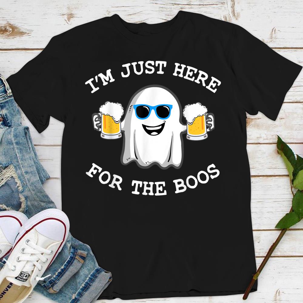 Funny Halloween Tee Im just here for the boos costume gift T-Shirt