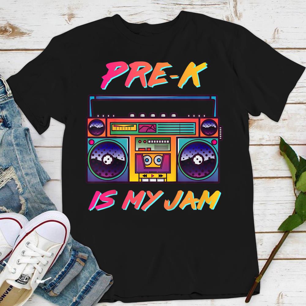 Kids Pre-K Is My Jam Retro 80s 90s Back To School T-Shirt