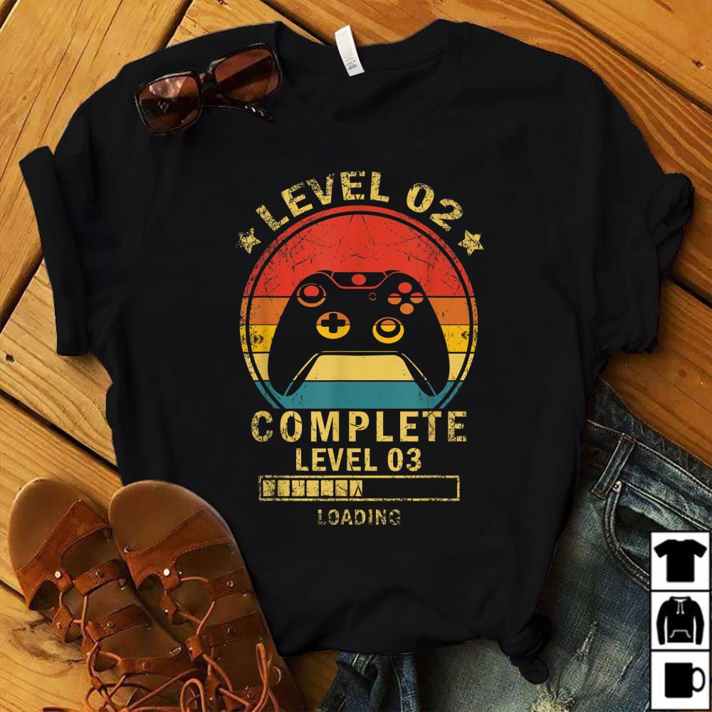 Level 2 Complete Level 3 Loading Gamers 2nd Birthday Gift T Shirt Size S 5xl mutee Net Shirts Shop Funny T Shirts Make Your Own Custom T Shirts