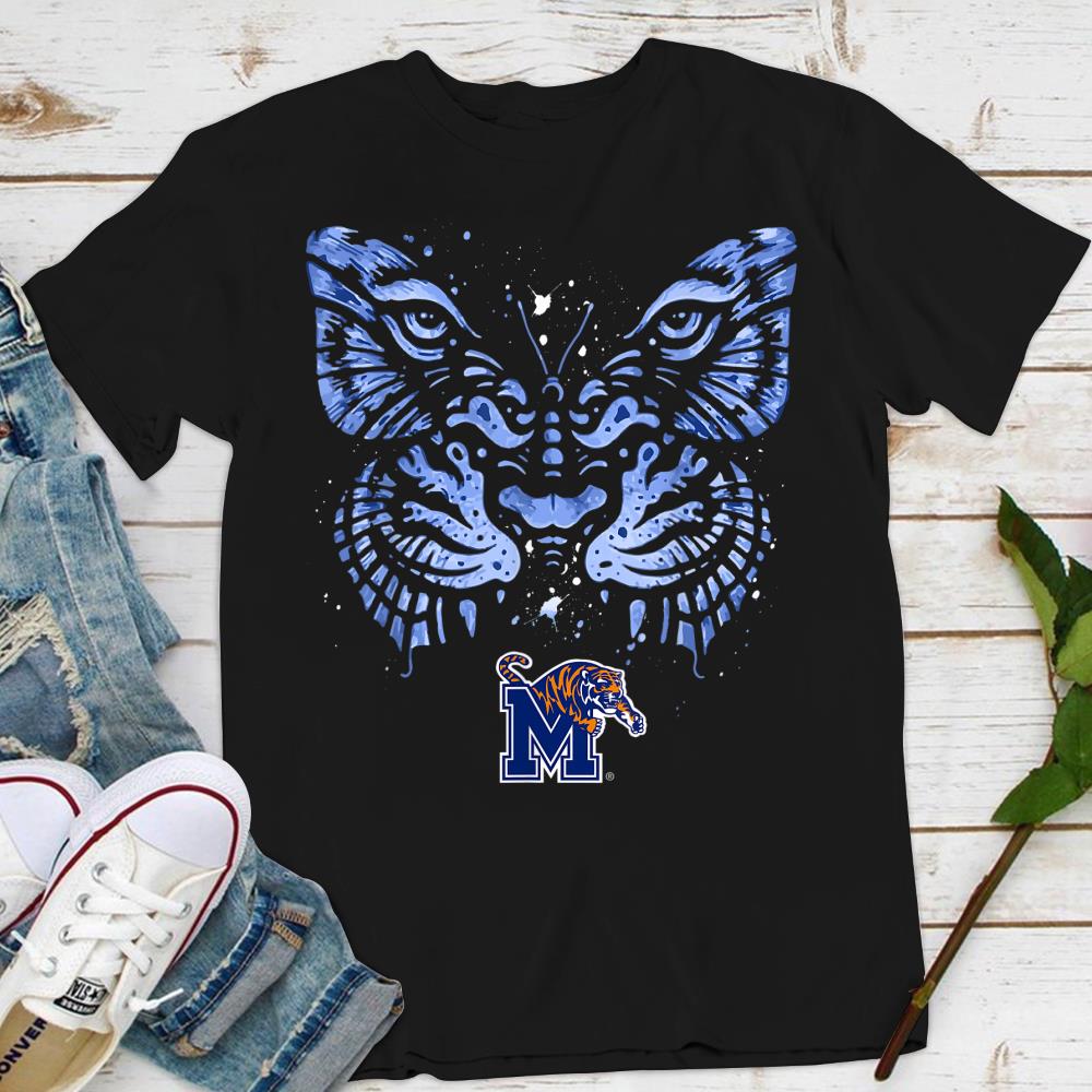 Memphis Tigers Tiger Inside Butterfly T-Shirt - Apparel
