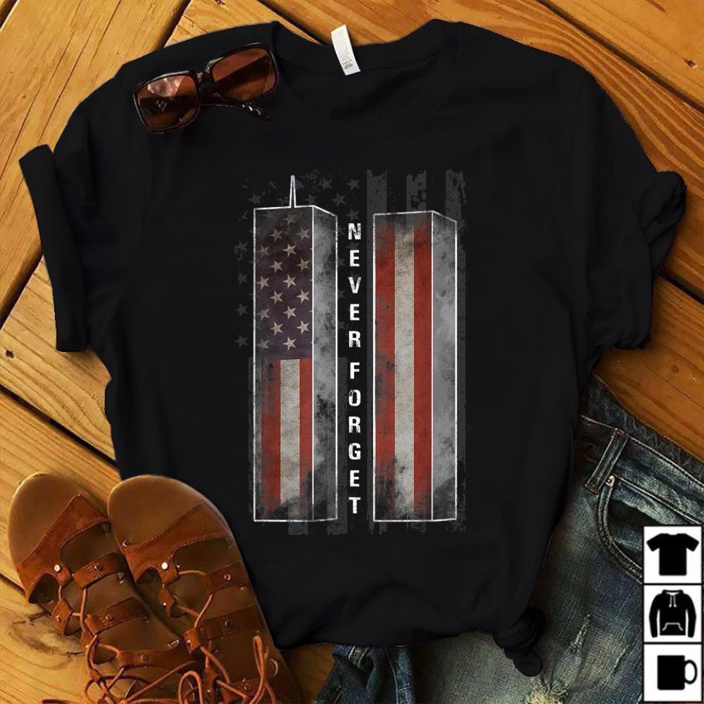 Never forget Tshirt Patriotic 911 American Flag Shirt Gifts
