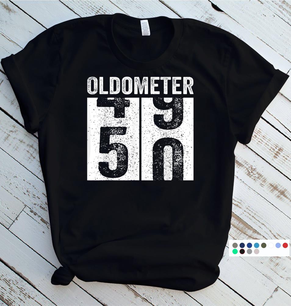 Oldometer 49-50 Shirt 50th Birthday Funny Gift T-Shirt