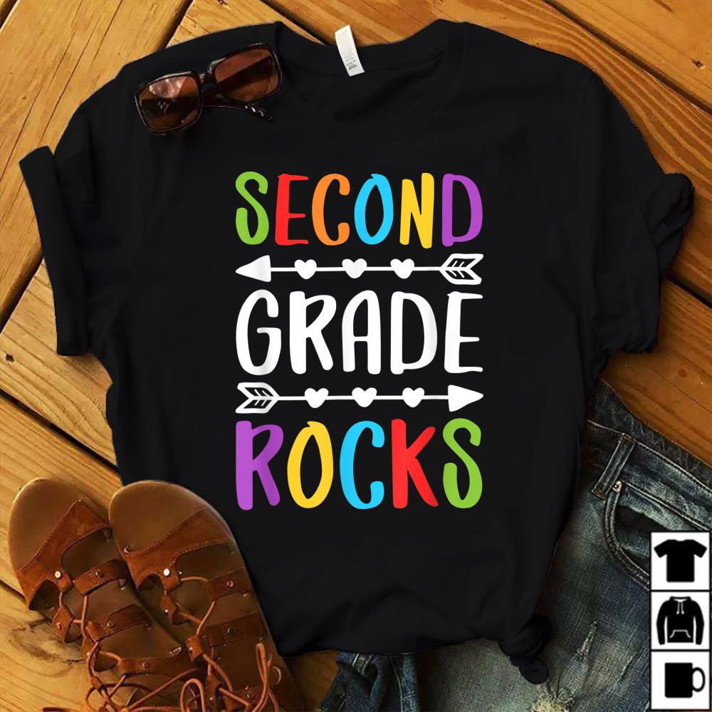 Second Grade Rocks T-Shirt 2nd Grade Back To School Gift T-Shirt