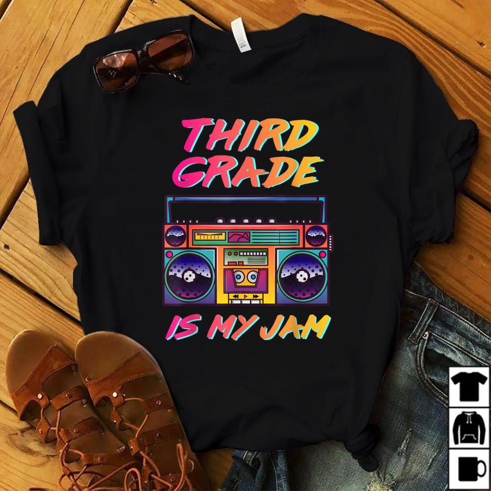Third Grade Teacher Retro 80s 90s Back To School T-Shirt