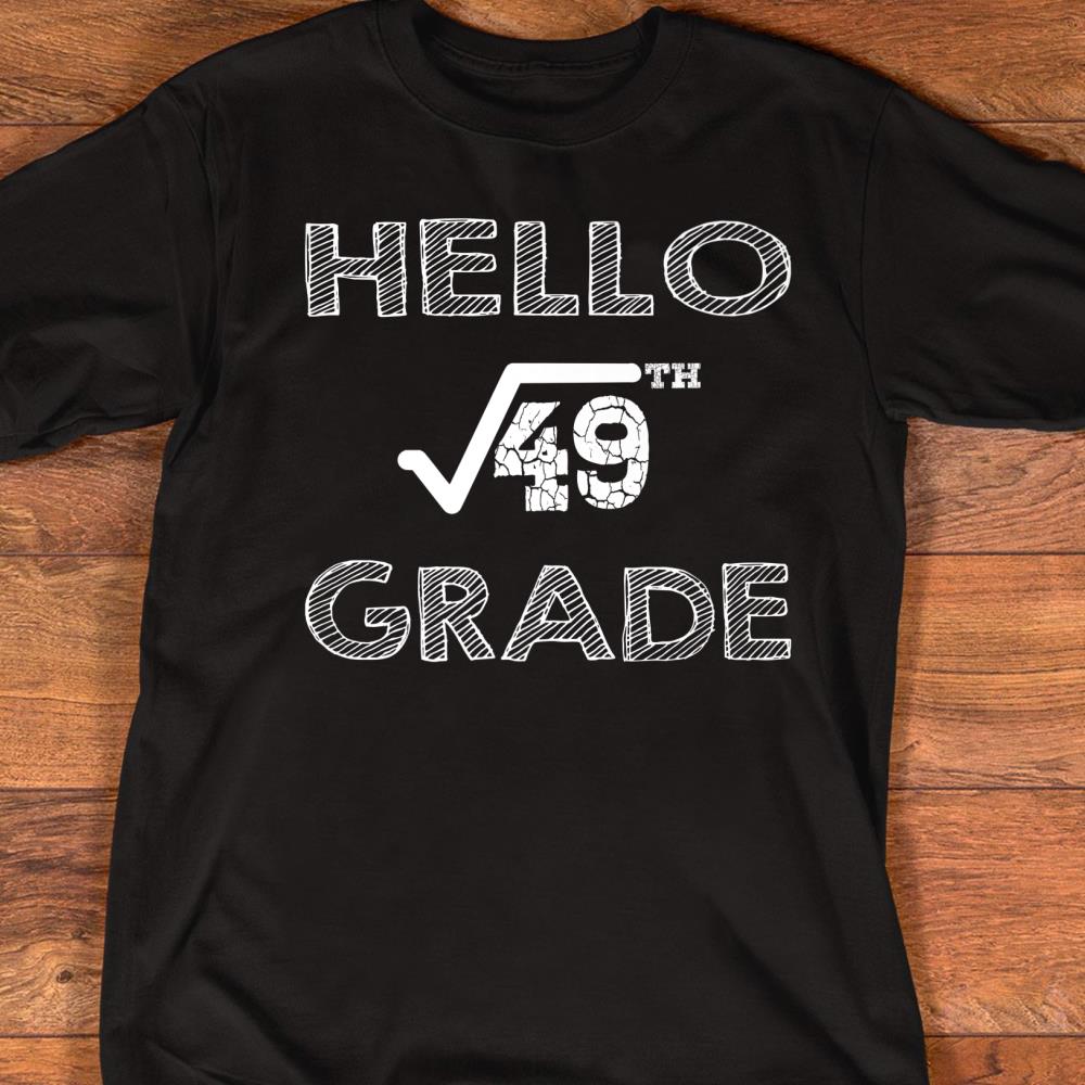 Back to School 7th Grade Square Root 49 Shirt Math teacher T Premium T-Shirt