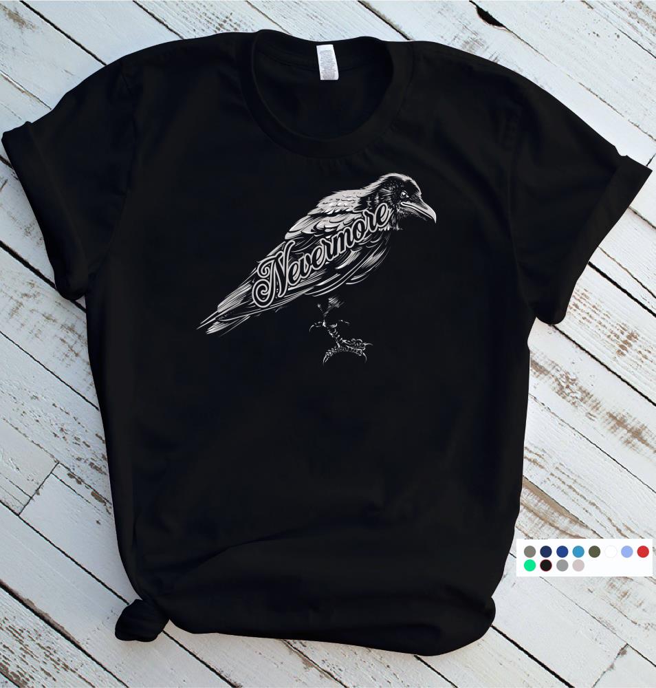 Edgar Allen Poe The Raven Nevermore Gift T-Shirt