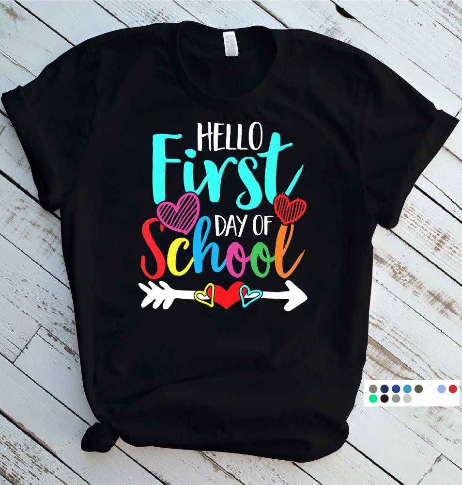 Personalize Back to school  First day of school shirt teacher shirt tshirt customized