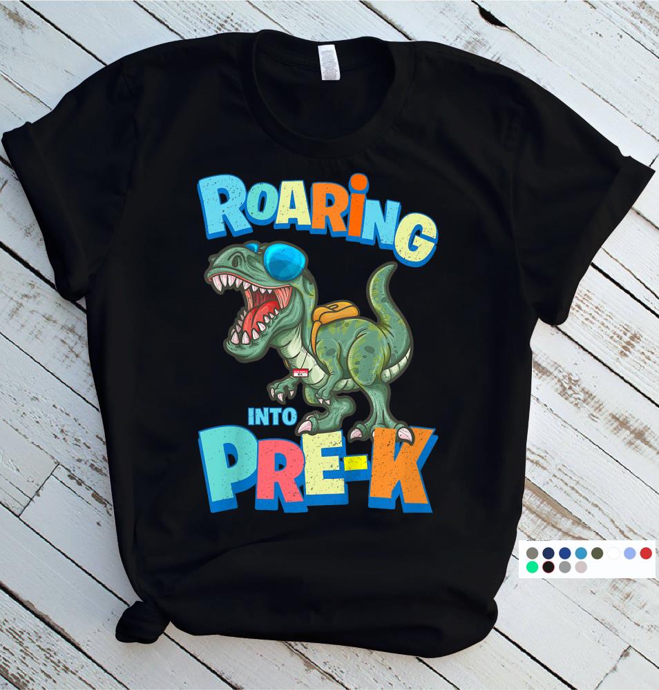 School T Rex Preschool T-Shirt size 