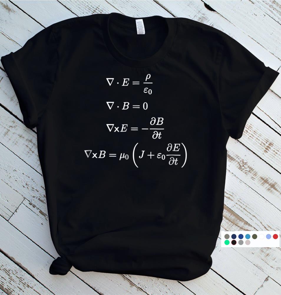 Maxwell's Equations Differential Science and Math T Shirts size S ...