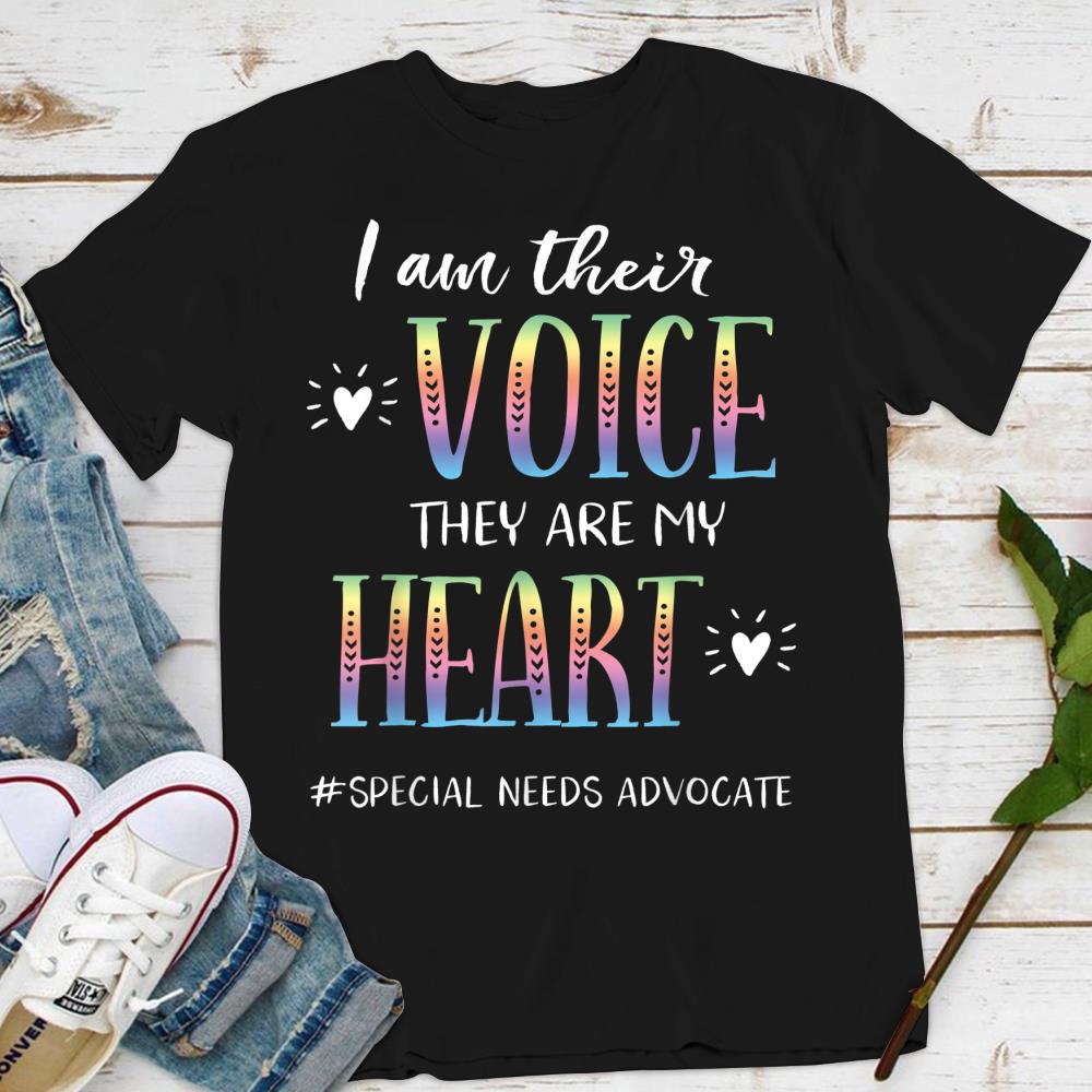 SPED Teacher Special Needs Advocate T-Shirt I Am Their Voice