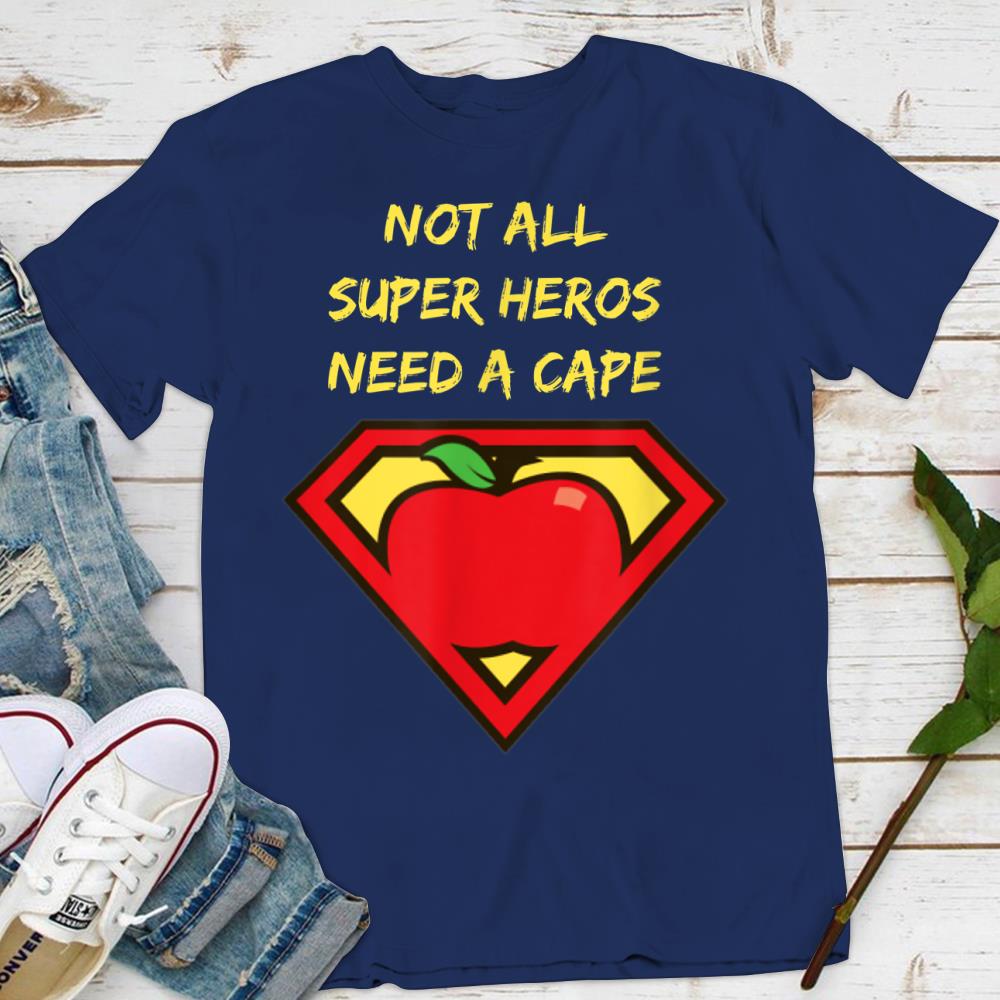 super teacher shirt with cape