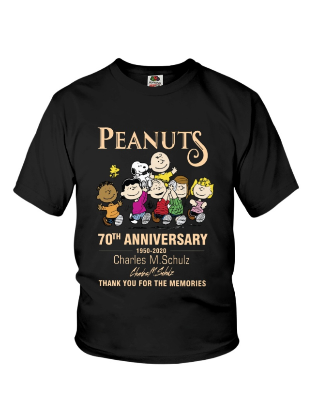 peanuts 70th anniversary 1950-2020. charles M. schulz. Thank you for the memories