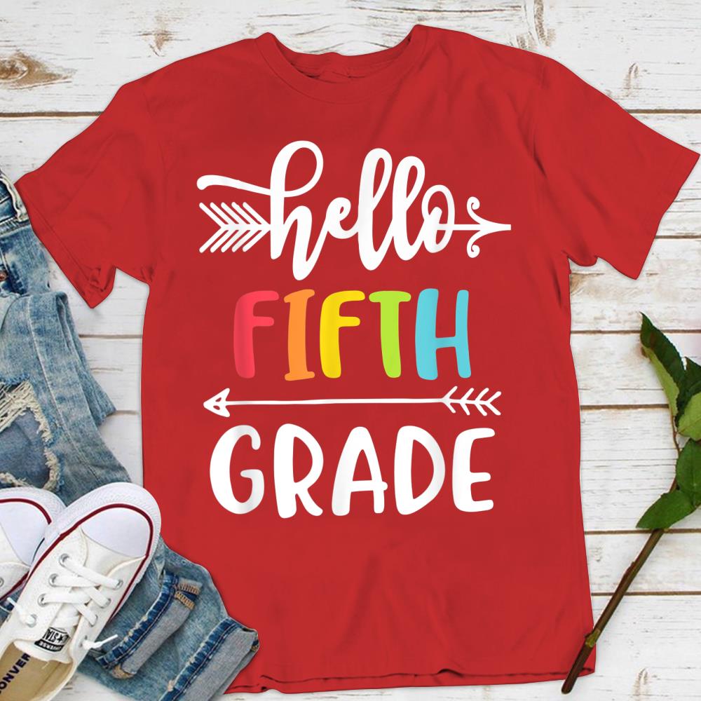 5th Grade Apparel Hello Fifth Grade Teacher Student Teamwork T Shirt Size S 5xl mutee Net Shirts Shop Funny T Shirts Make Your Own Custom T Shirts