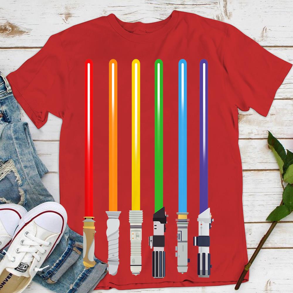 LGBT Flag Light Swords Gay Pride Sword Gift T-Shirt Long sleeve Bella Canvas Hoodie Unisex Tanktop