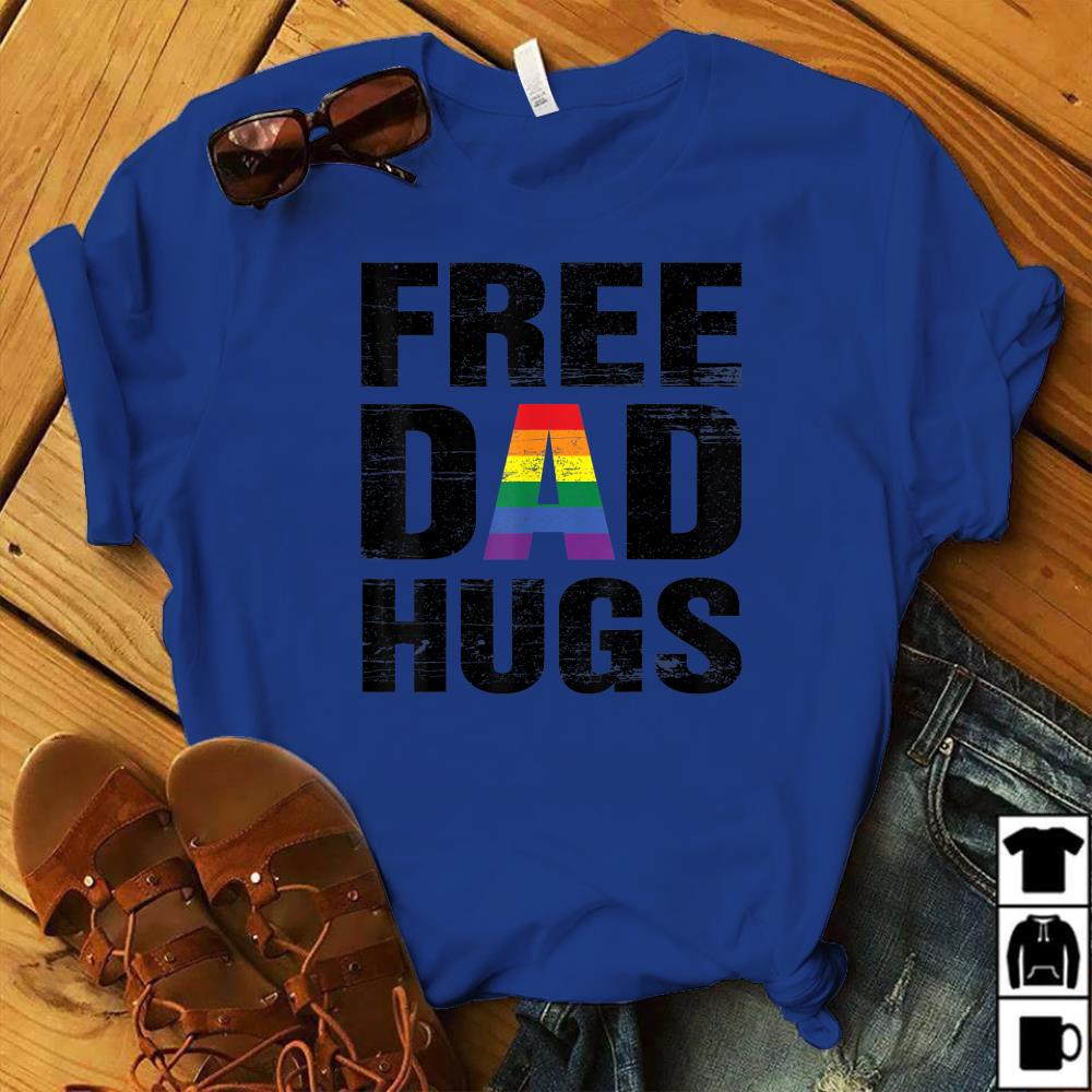Mens Free Dad Hugs Shirt Cute Lgbt Pride Gay Gift Family Matching Size S 5xl Aamutee Net Shirts Shop Funny T Shirts Make Your Own Custom T Shirts