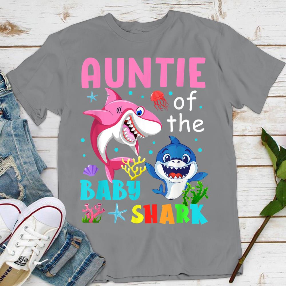 baby shark auntie t shirt