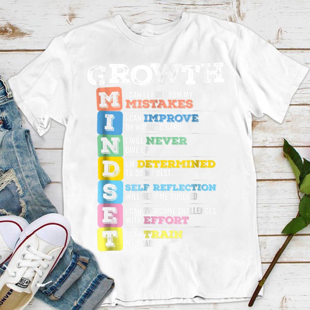 Growth Mindset T Shirt Classroom Brain Motivation Dark Size S 5xl mutee Net Shirts Shop Funny T Shirts Make Your Own Custom T Shirts